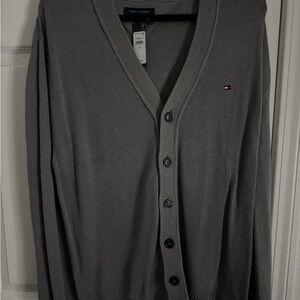 Tommy Hilfiger Men's Gray Cardigan Sweater